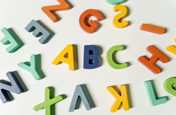 Montessori inspired flat lay image of Montessori wooden toys- educational