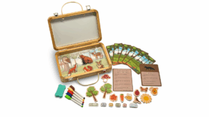 Forest Friends Montessori-inspired wooden activity box for toddlers
