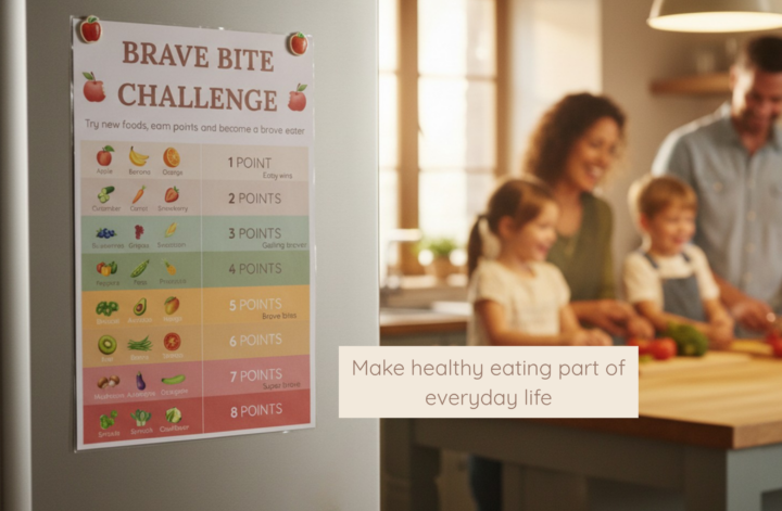 picky eaters colourful reward chart for toddlers