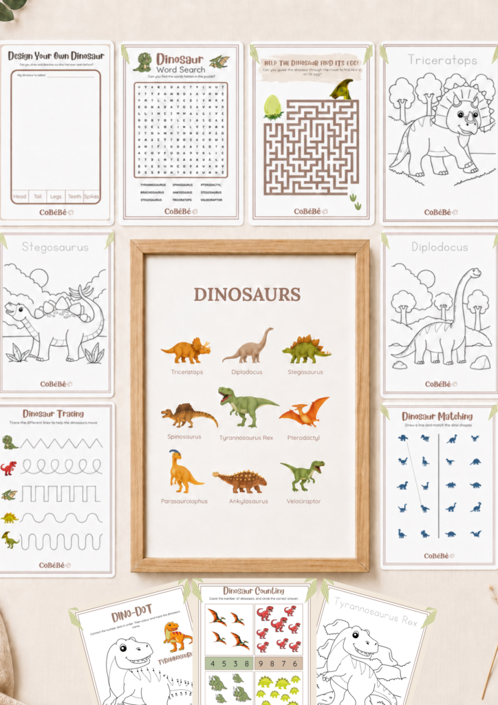 Free Dinosaur activity bundle