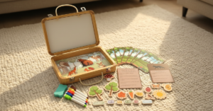 wooden activity box for toddlers