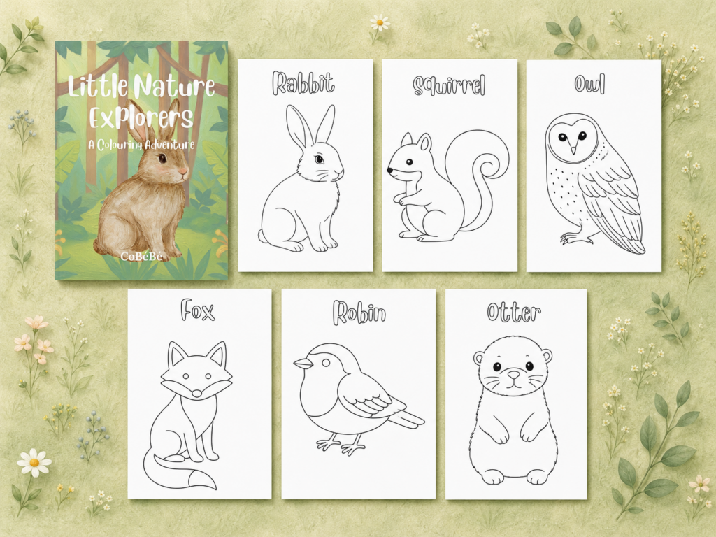 free animal colouring pages & activities for kids